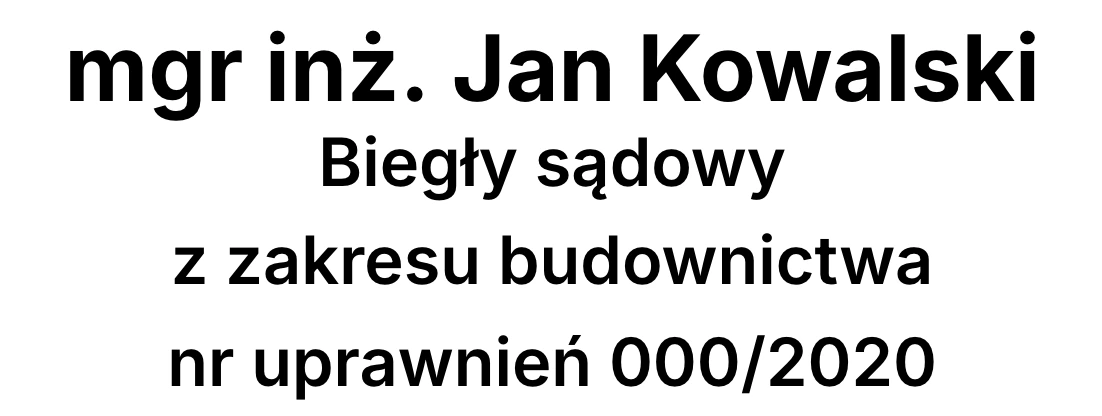 Pieczątka biegłego