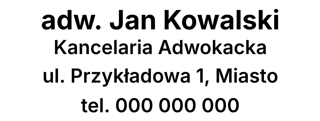 Pieczątka prawnicza