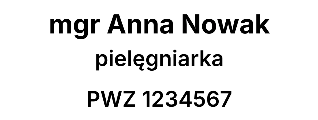 Pieczątka pielęgniarki