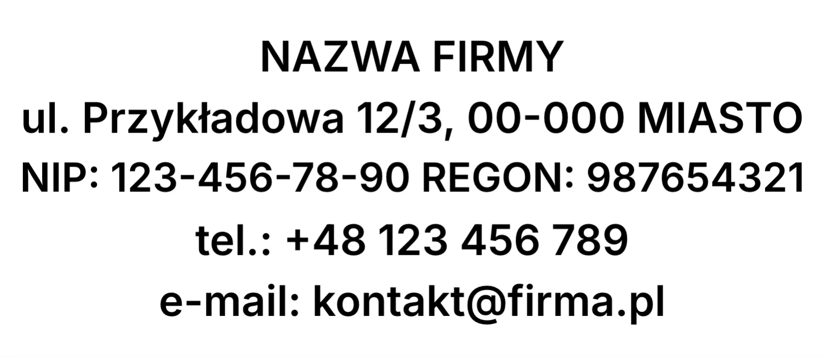 Firma z pełnym kontaktem